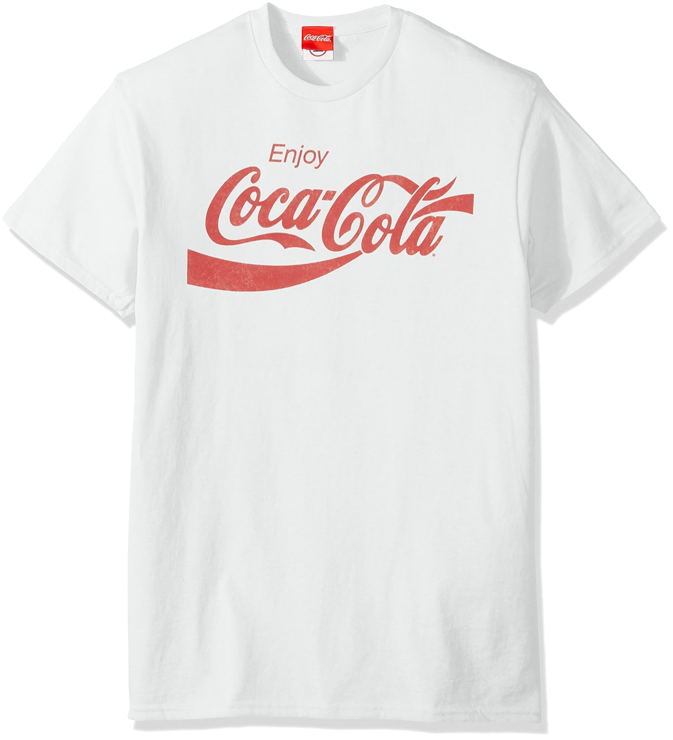 可口可乐男式八十年代 coke 短袖 t 恤,白色,2 x l 码